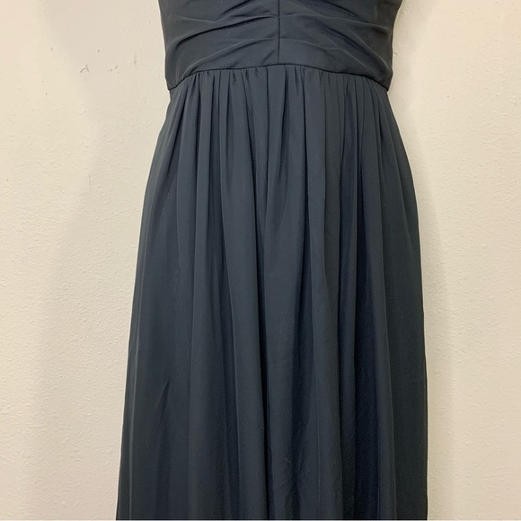 Size 8 Weddington Way Black Strapless Gown Dress Maxi Formal Event Chiffon - Picture 3 of 11